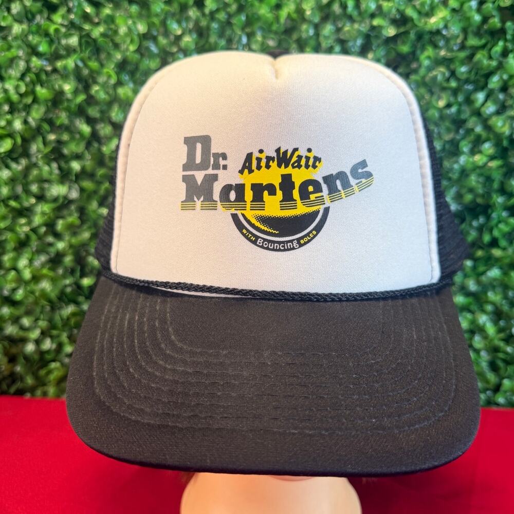 Vintage Dr Martens Airwair Hat Otto Trucker With Bouncing Soles Snapback